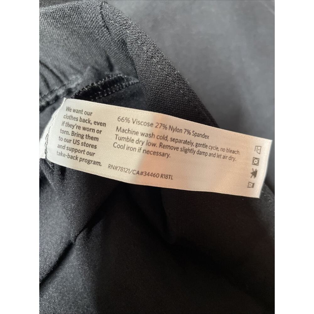 Eileen Fisher NWT Lightweight Washable Stretch Crepe Ankle Pant Black - Size 16 - Picture 5 of 6
